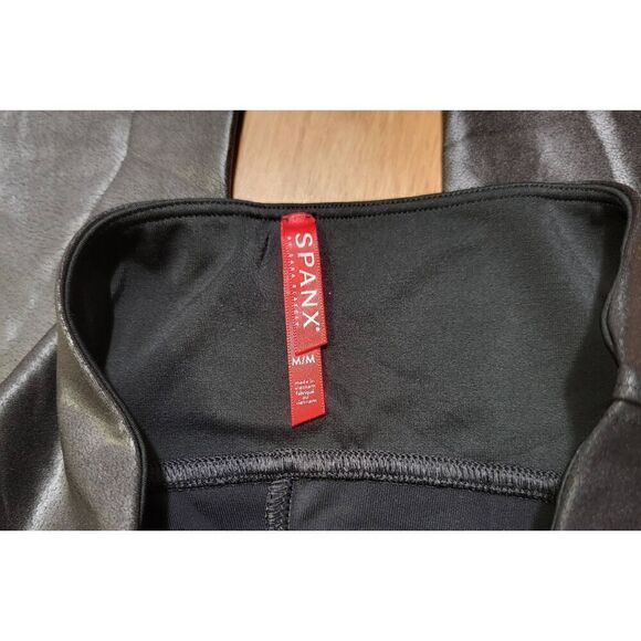 Spanx Faux Leather Leggings M - Picture 6 of 7